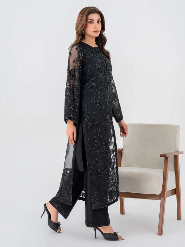 2 Piece Organza Suit-Embroidered