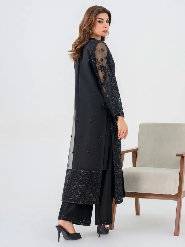 2 Piece Organza Suit-Embroidered