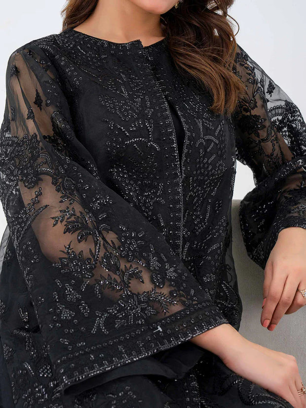 2 Piece Organza Suit-Embroidered