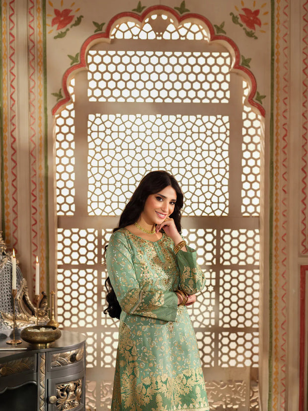 2 Piece Lawn Suit-Embellished