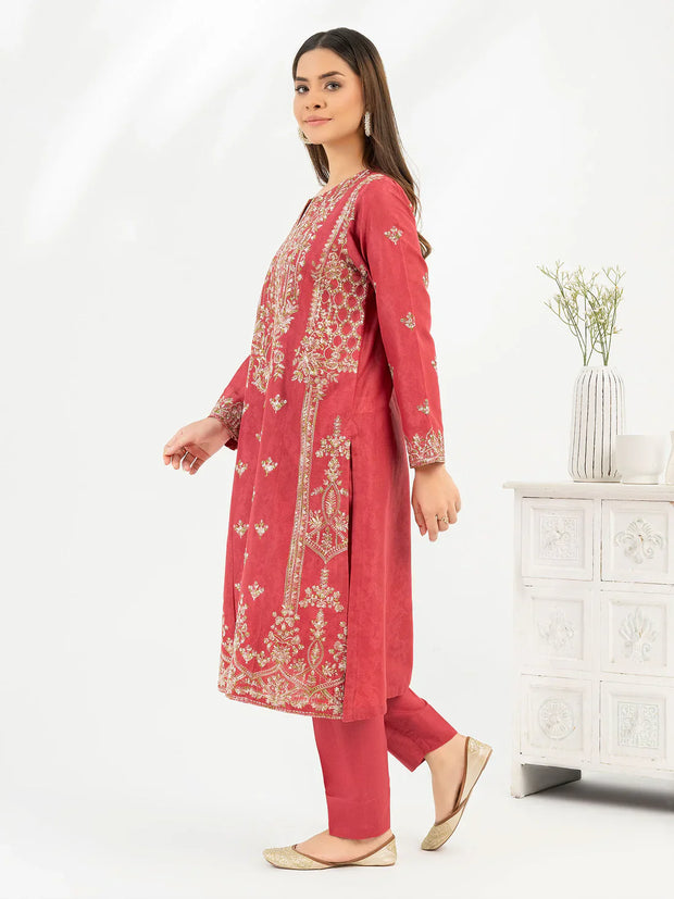 2 Piece Jacquard Suit-Embroidered