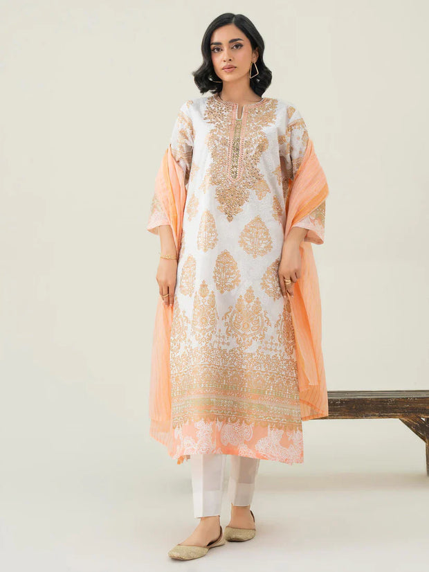 2 Piece Lawn Suit-Embroidered