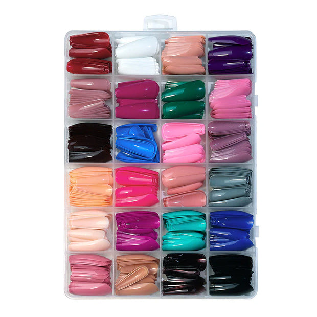 576 Pcs Set Colorful Nails (24 PCS)