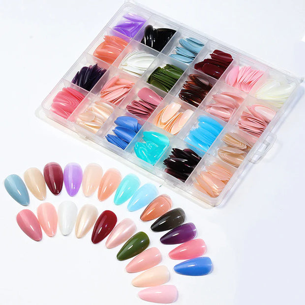 576 Pcs Set Colorful Nails (24 PCS)